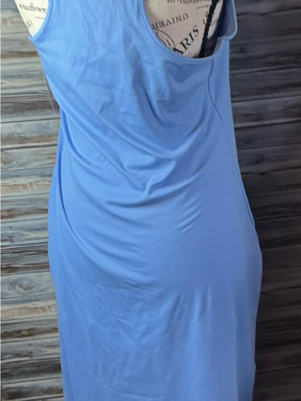 Wild Fable Blue Midi Dress Tie Front Cutout Sleeveless NWT Large - Picture 5 of 12